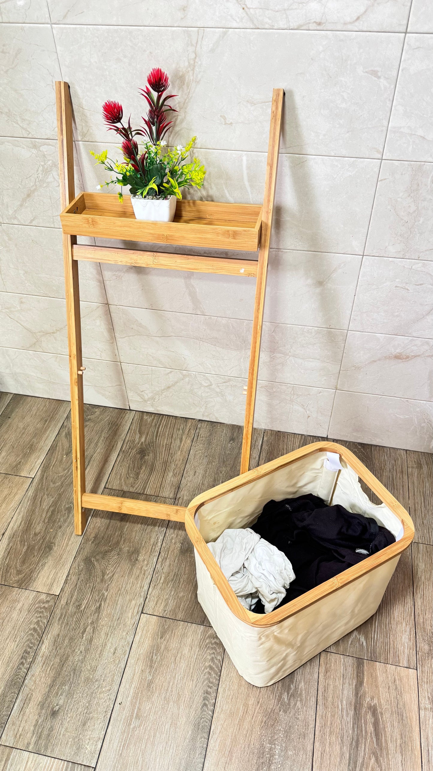 Panier à linge en bambou