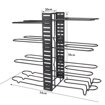 Support de rangement de casseroles et poêles détachables - Cachou