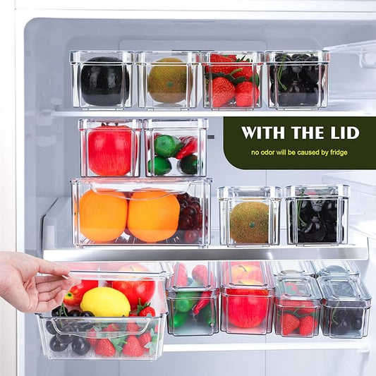 Ensemble 10 pièces Organisation Frigo Transparent