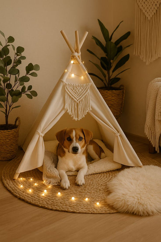 🐾 Tente Douillette pour Chiens & Chats – Le Refuge Cocooning de Votre Compagnon 🏕️