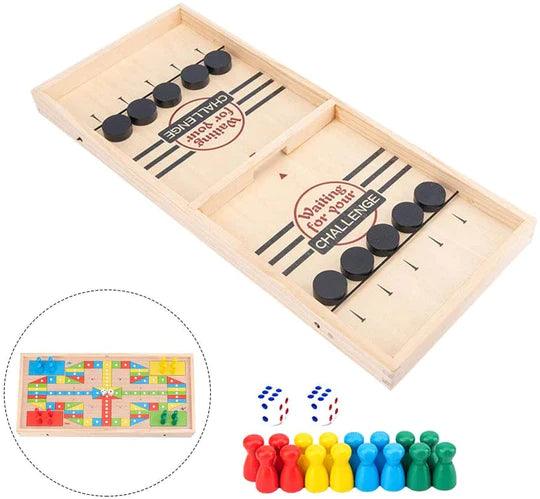 JEU DE HOCKEY EN BOIS 2 EN 1 - Cachou