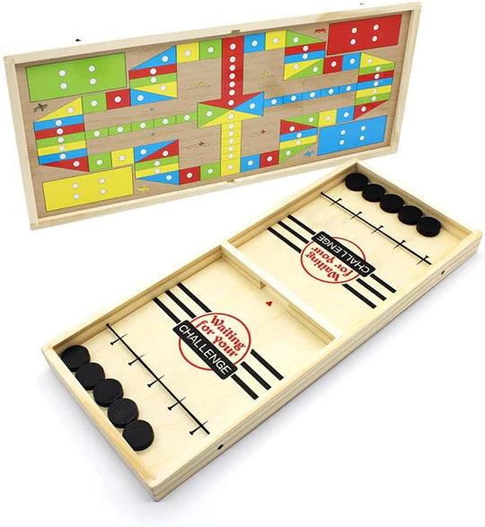 JEU DE HOCKEY EN BOIS 2 EN 1 - Cachou