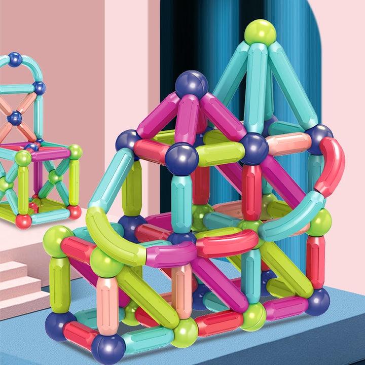 ShenMo Blocs de Construction Magnétique(60 Pièces), Jeux Construction Aimanté  Jeu Magnétique Jeux Montessori Jeux Educatif pour Les Enfant 4 Ans + 