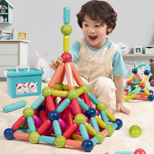 JEU DE BLOCS DE CONSTRUCTION MAGNÉTIQUES Kit de 56Pcs - Cachou